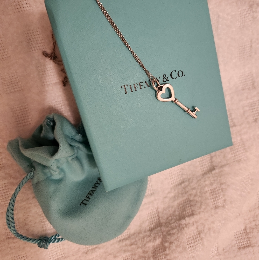 Tiffany & Co. Silver Heart Key Pendant